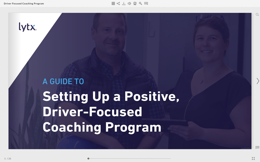 "A Guide to setting up a positive, driver-focused coaching program"